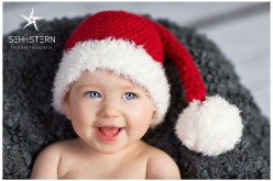 Babyfoto Weihnachtsmütze