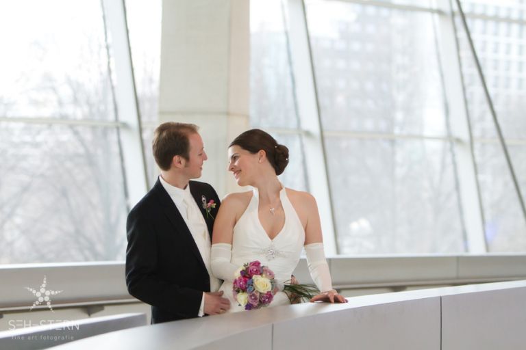 Hochzeitsfotos im BMW Museum